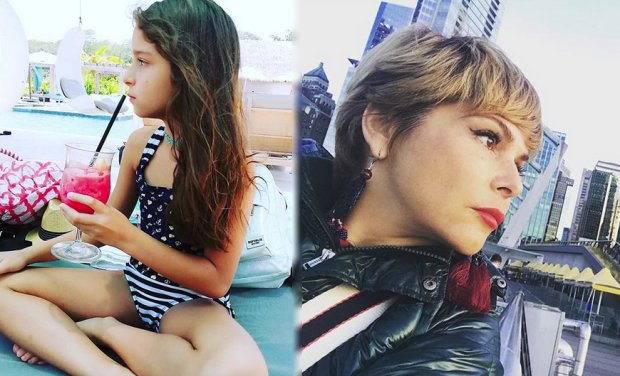 Itati Cantoral y su hija María Itati