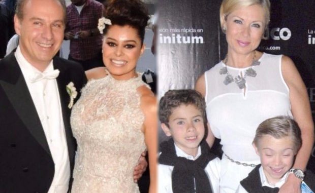 Juan Collado con Yadhira Carrilllo y Leticia Calderón con hijos