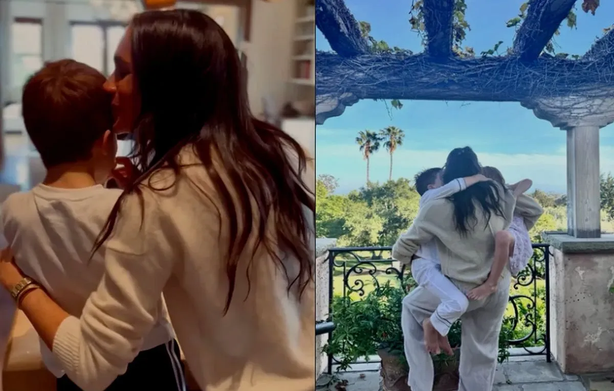 Meghan Markle con sus hijos Archie y Lilibet