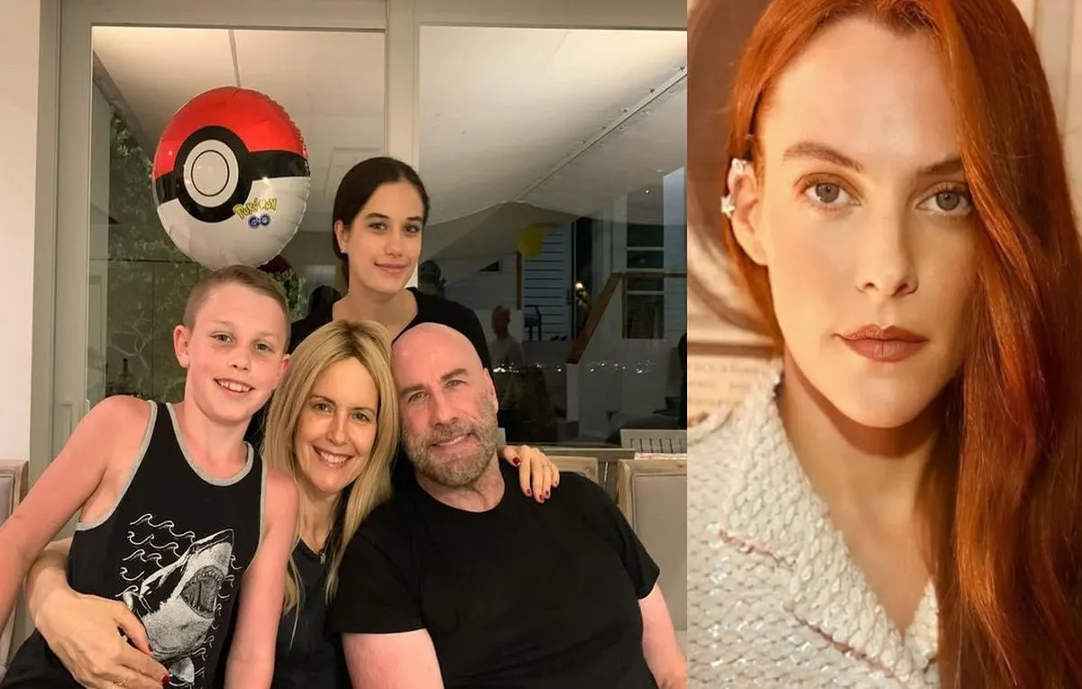 John Travolta, Kelly, Ella Bleu y Benjamin / Riley Keough