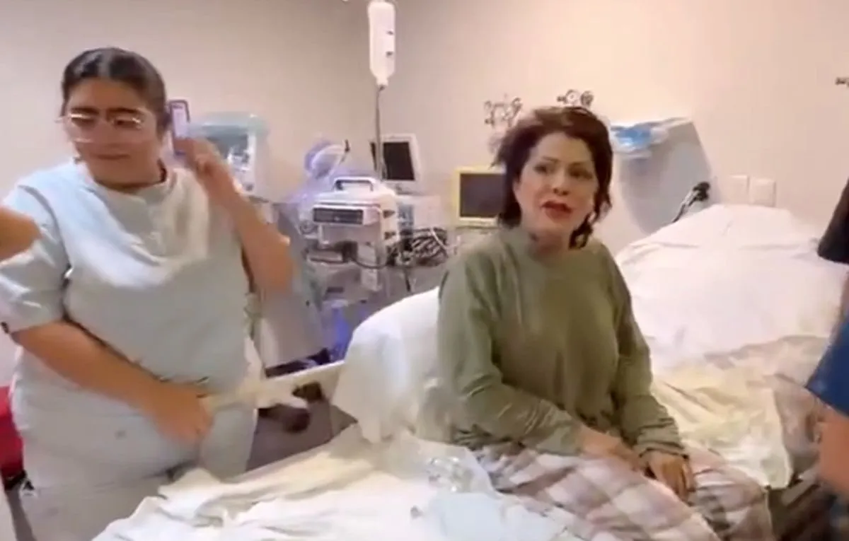 Ale Guzmán en el hospital